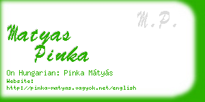 matyas pinka business card